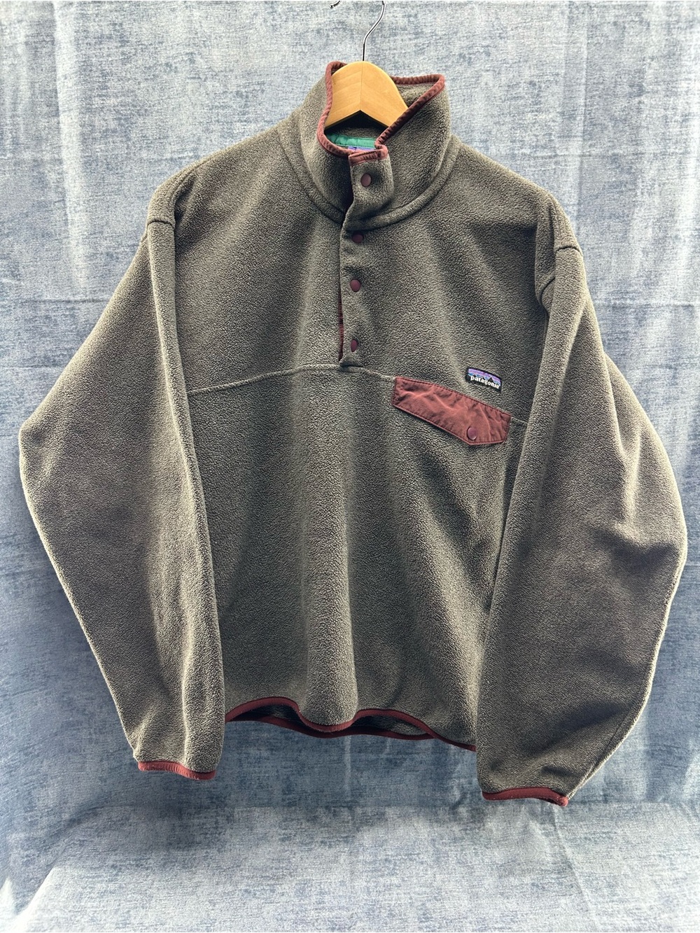 Patagonia men’s synchilla pullover sweater small grey outdoor warm layer